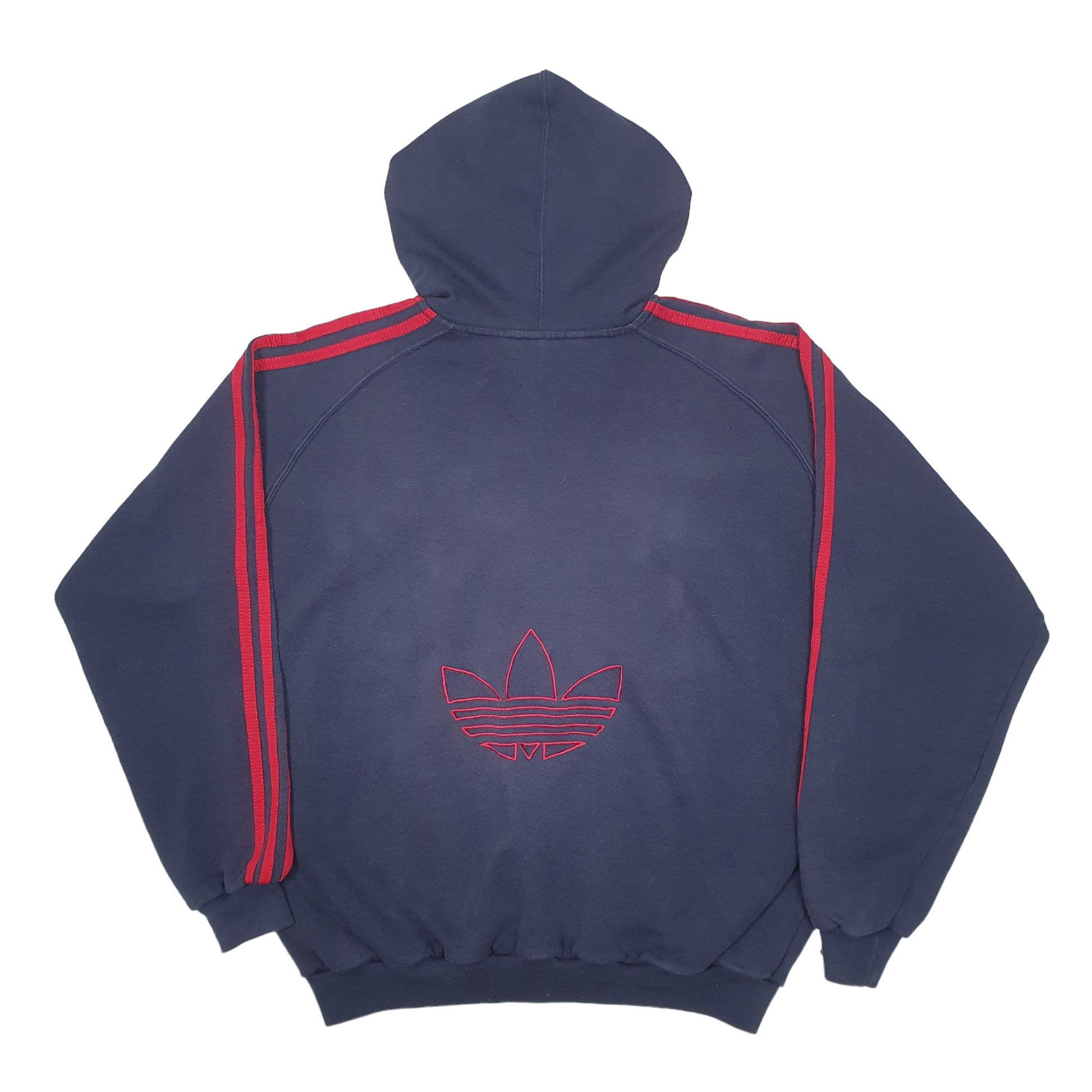 Mens Navy Adidas Spellout Hoodie Jumper