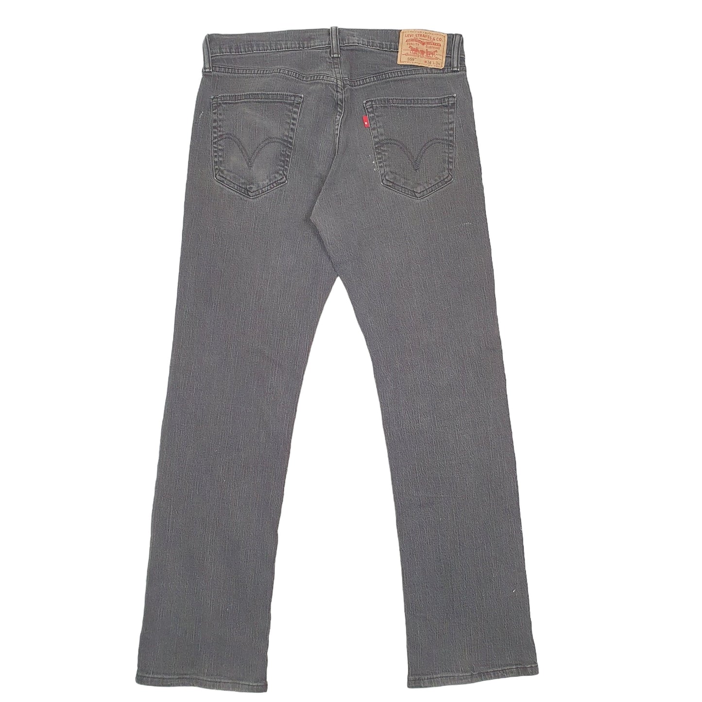 Mens Grey Levis Stretch 559 JeansW34 L32