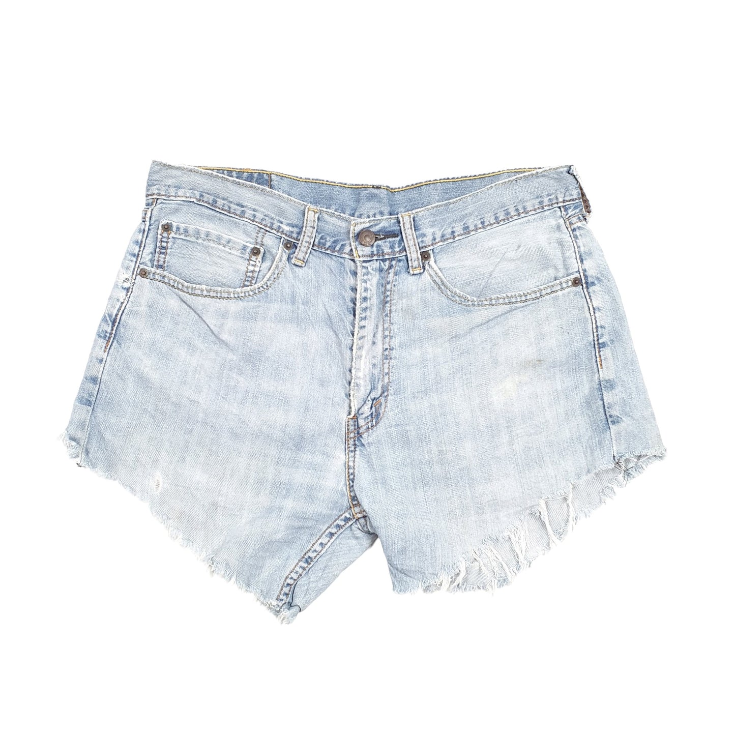 Levis Hot Pants Blue Denim Jeans Shorts UK Blue