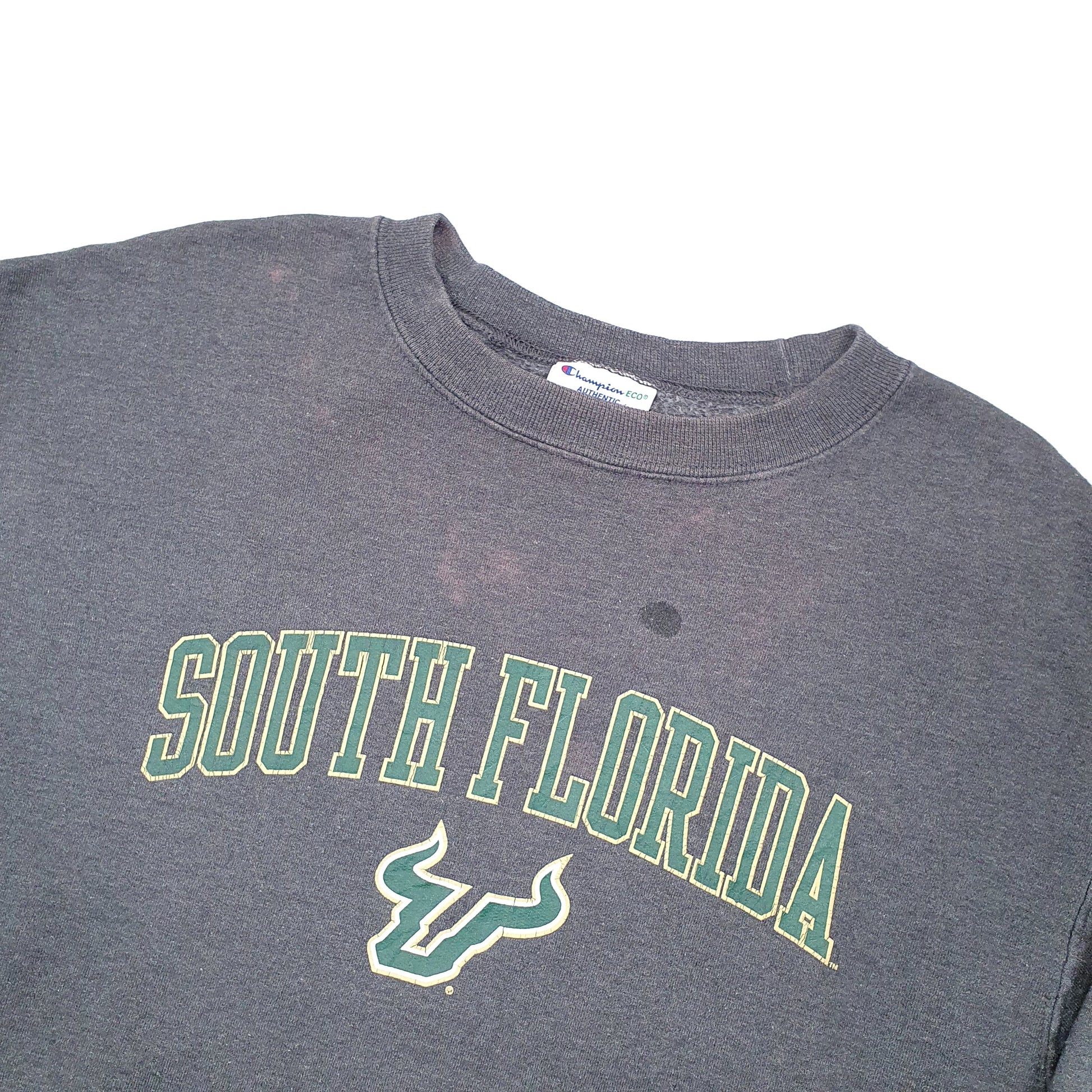 Mens Grey Champion South Florida USA Crewneck Jumper