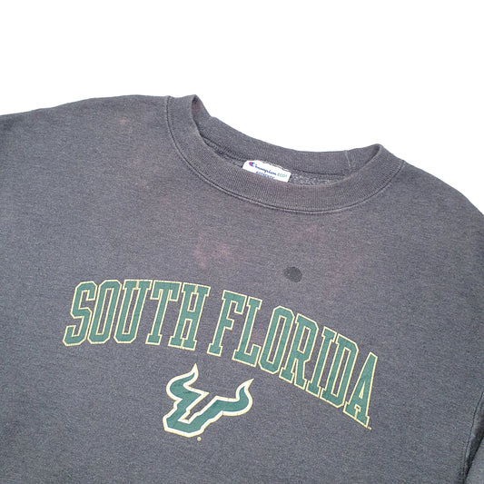 Mens Grey Champion South Florida USA Crewneck Jumper