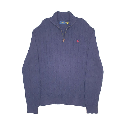 Polo Ralph Lauren Cable Knit Quarter Zip XL Navy