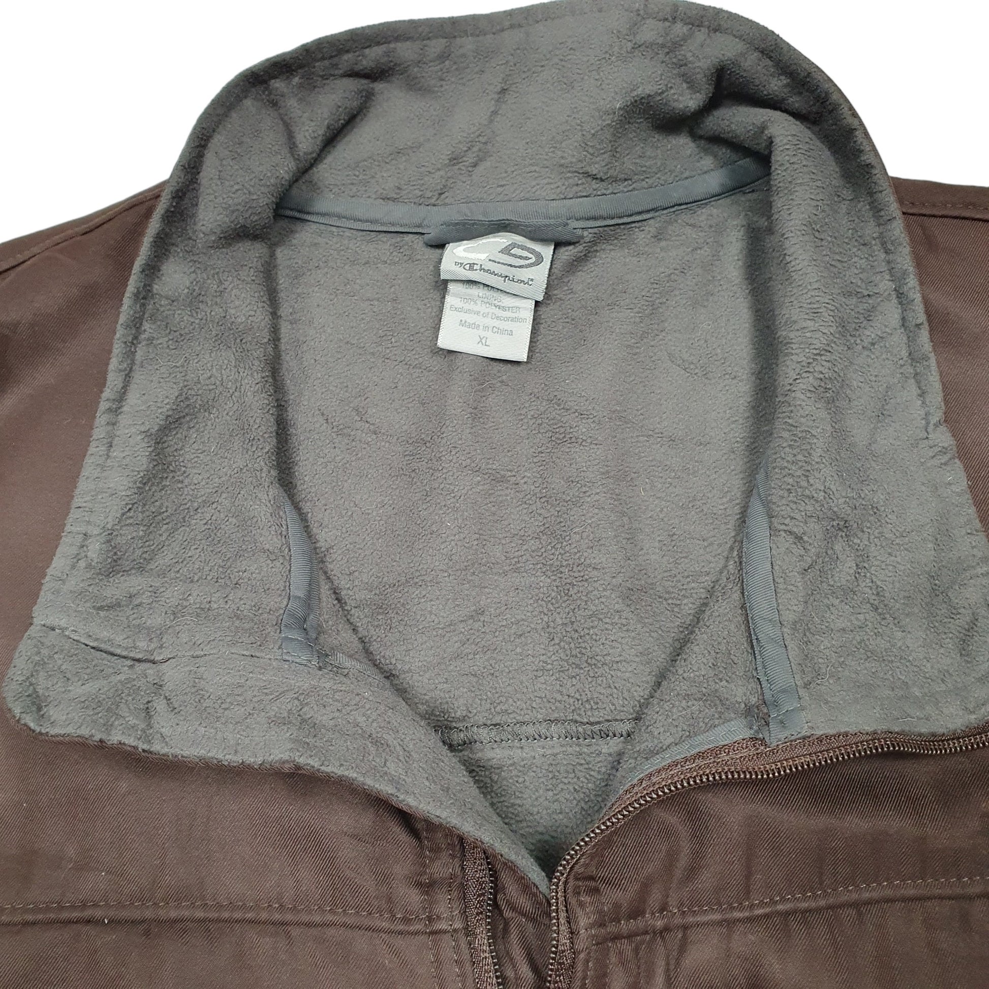 Mens Brown Champion Active Full Zip Jumper