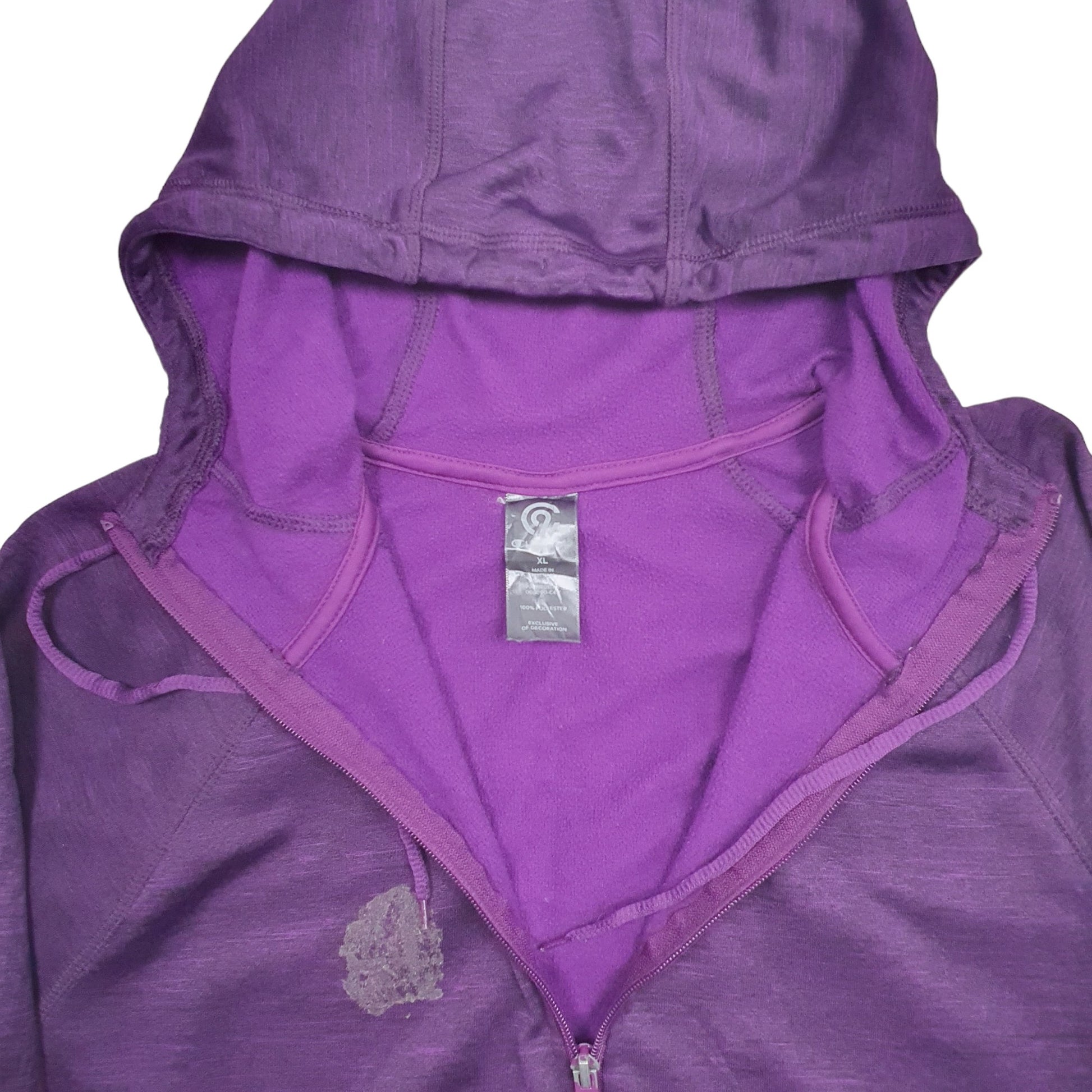 Womens Purple Champion Active Running Sports Full Zip Jumper