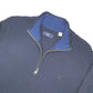 GANT Waffle Knit Quarter Zip M Navy