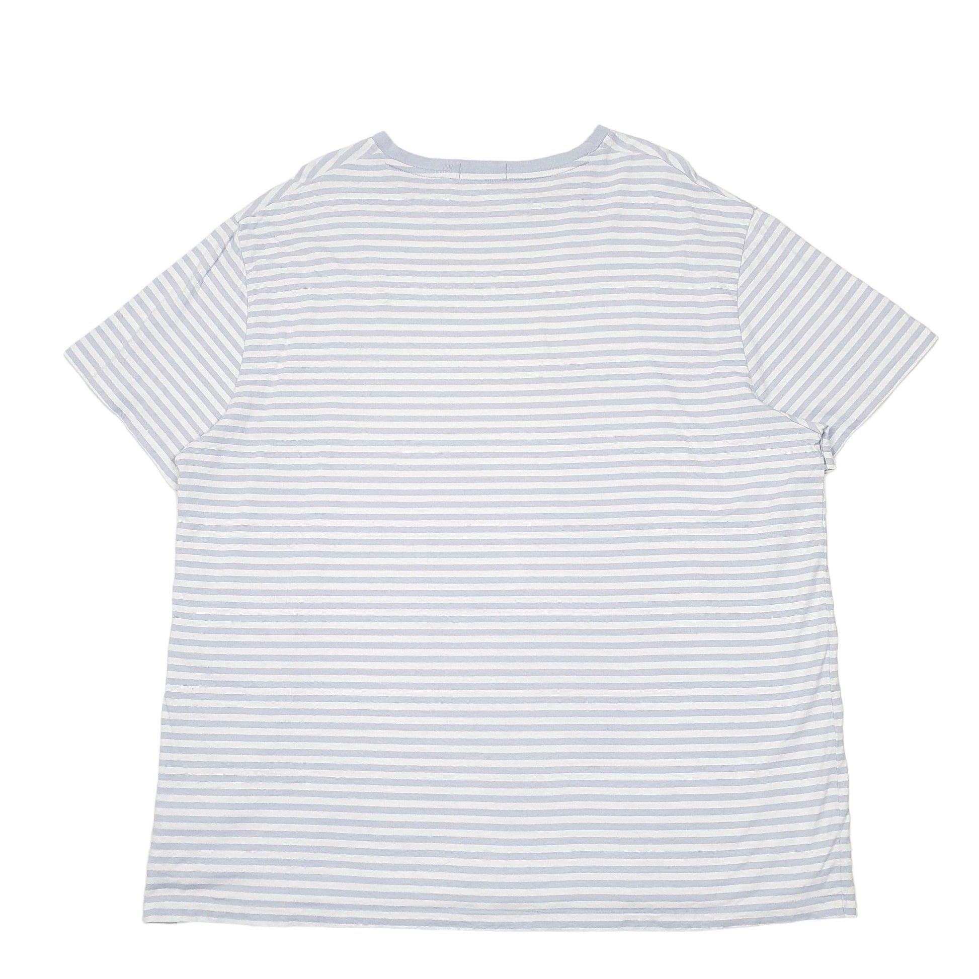 Mens Blue Polo Ralph Lauren Striped Polo Classic Fit Short Sleeve T Shirt