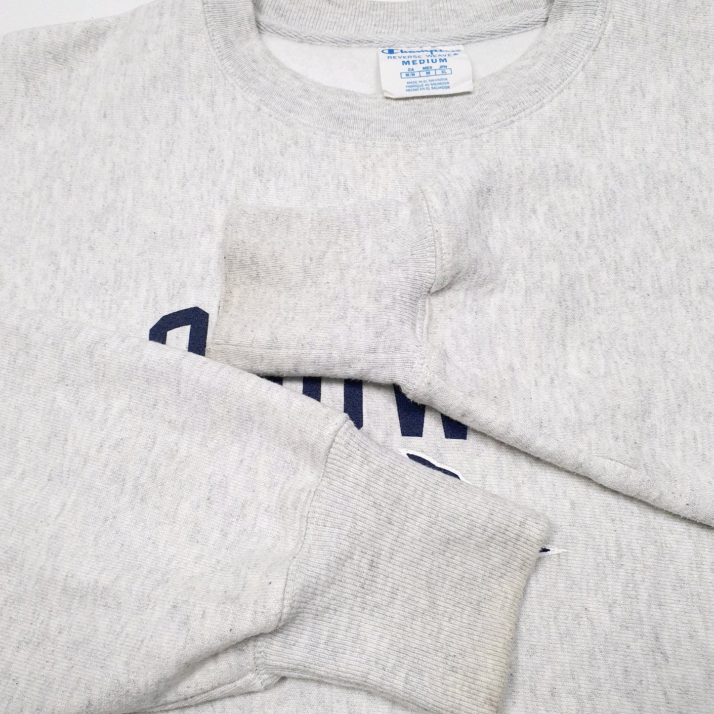 Mens Grey Champion Reverse Weave Longwood Chargers American Football Crewneck Jumper