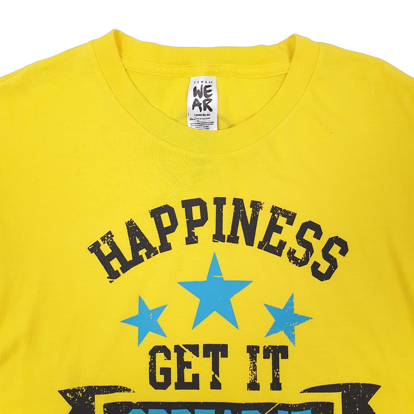 Mens Yellow Zumba Wear  Short Sleeve T Shirt