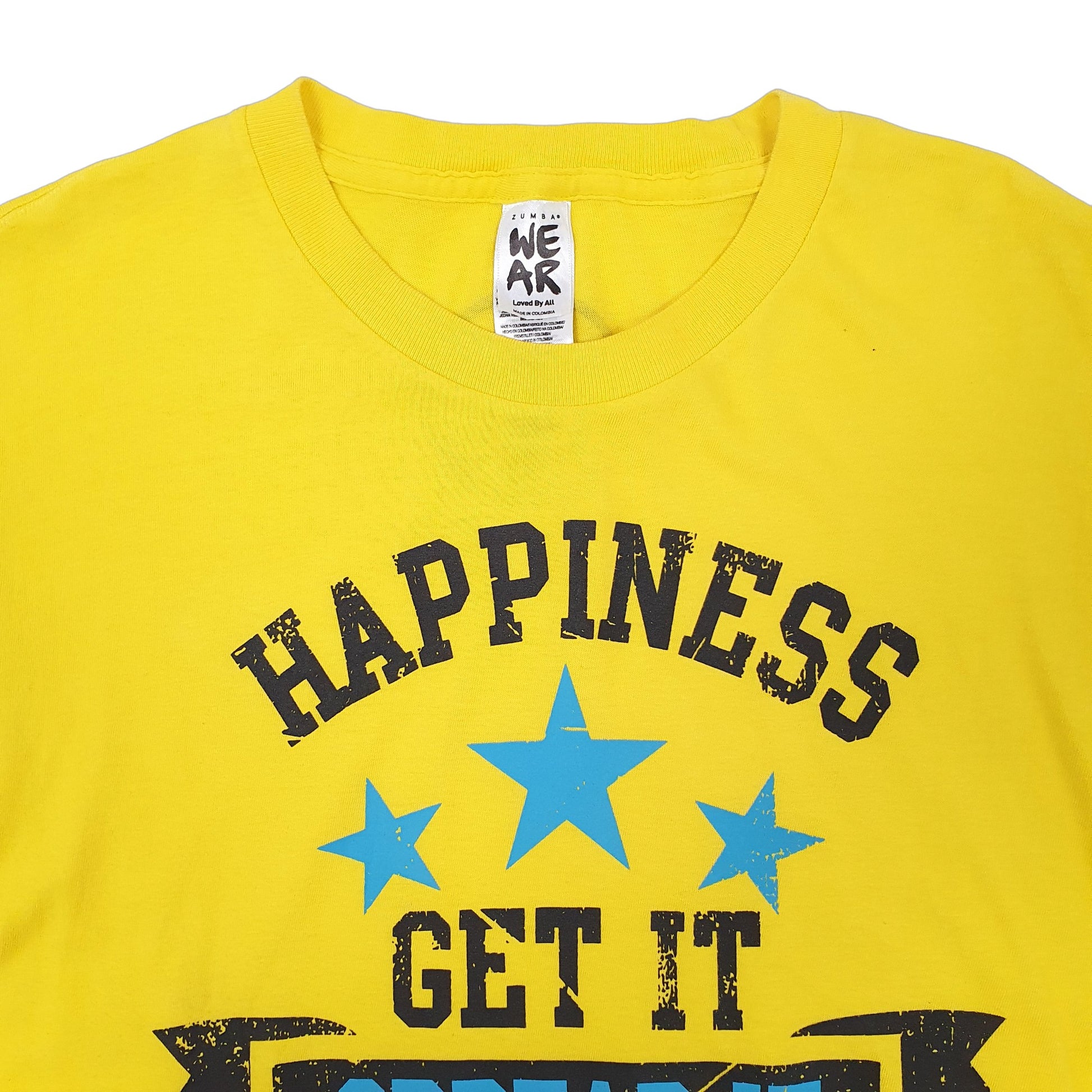 Mens Yellow Zumba Wear  Short Sleeve T Shirt