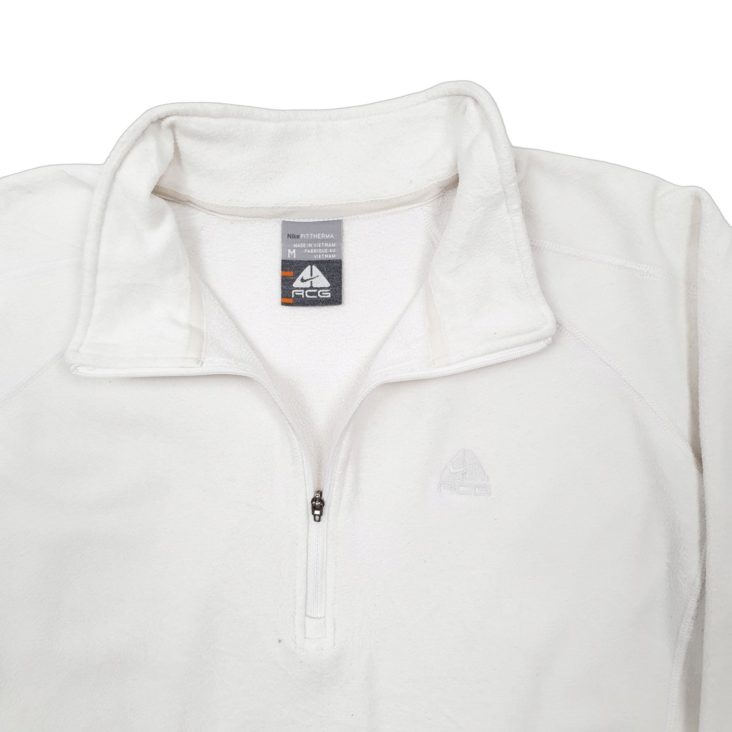 Womens White Nike ACG  Quarter Zip Jumper