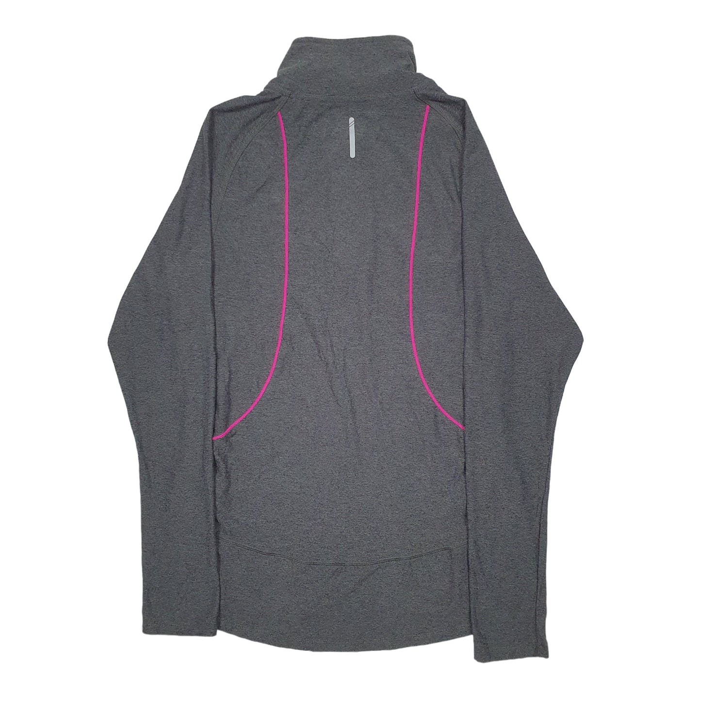Womens Grey Champion Active Sports Running Quarter Zip Jumper