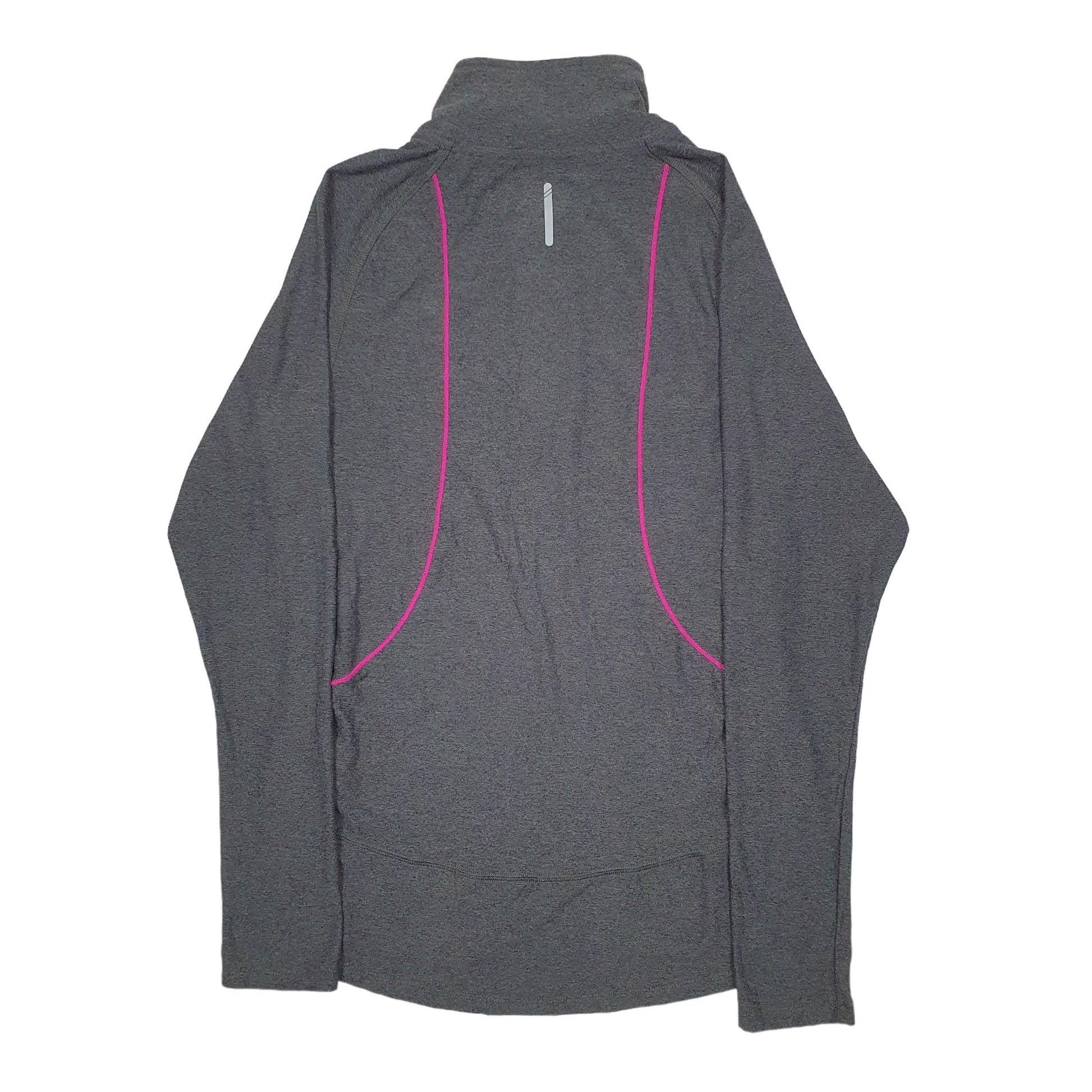Womens Grey Champion Active Sports Running Quarter Zip Jumper
