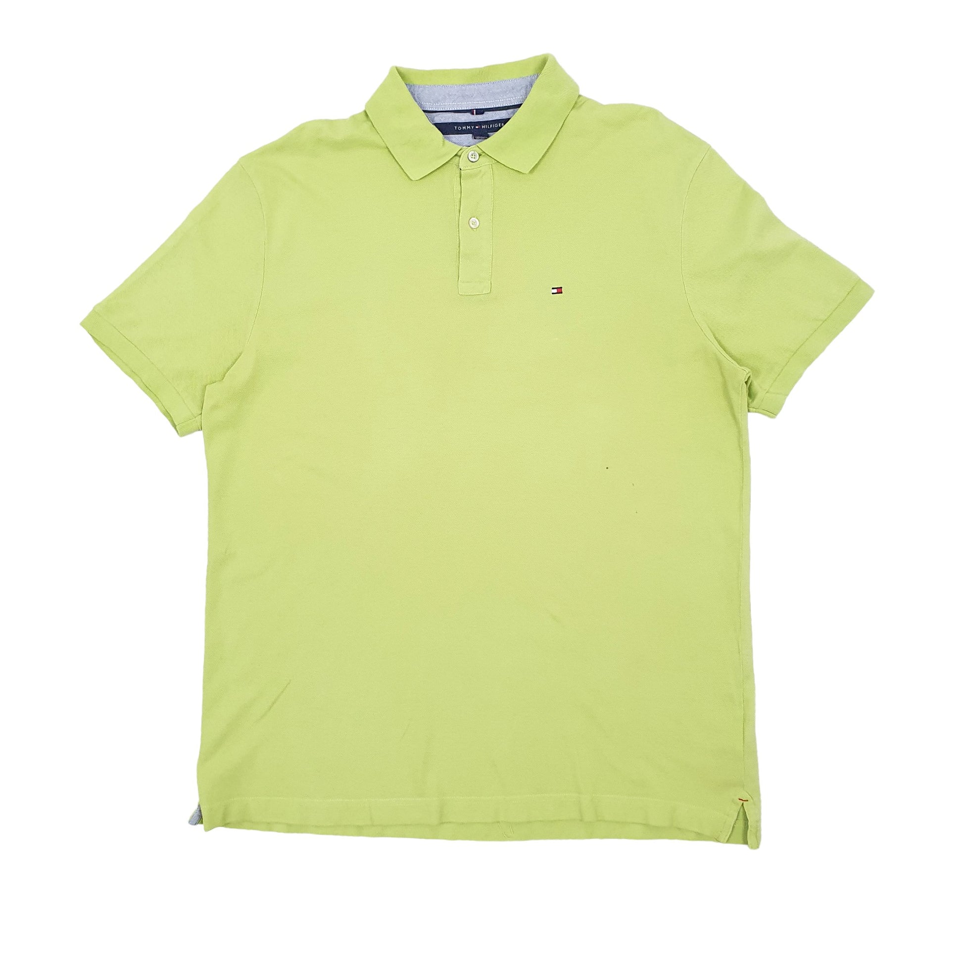 Mens Green Tommy Hilfiger Custom Fit Short Sleeve Polo Shirt