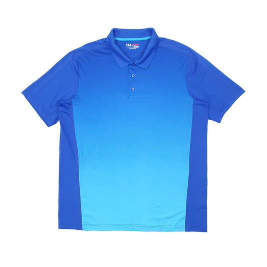 Fila Sport Golf Short Sleeve Polyester Polo Shirt Blue