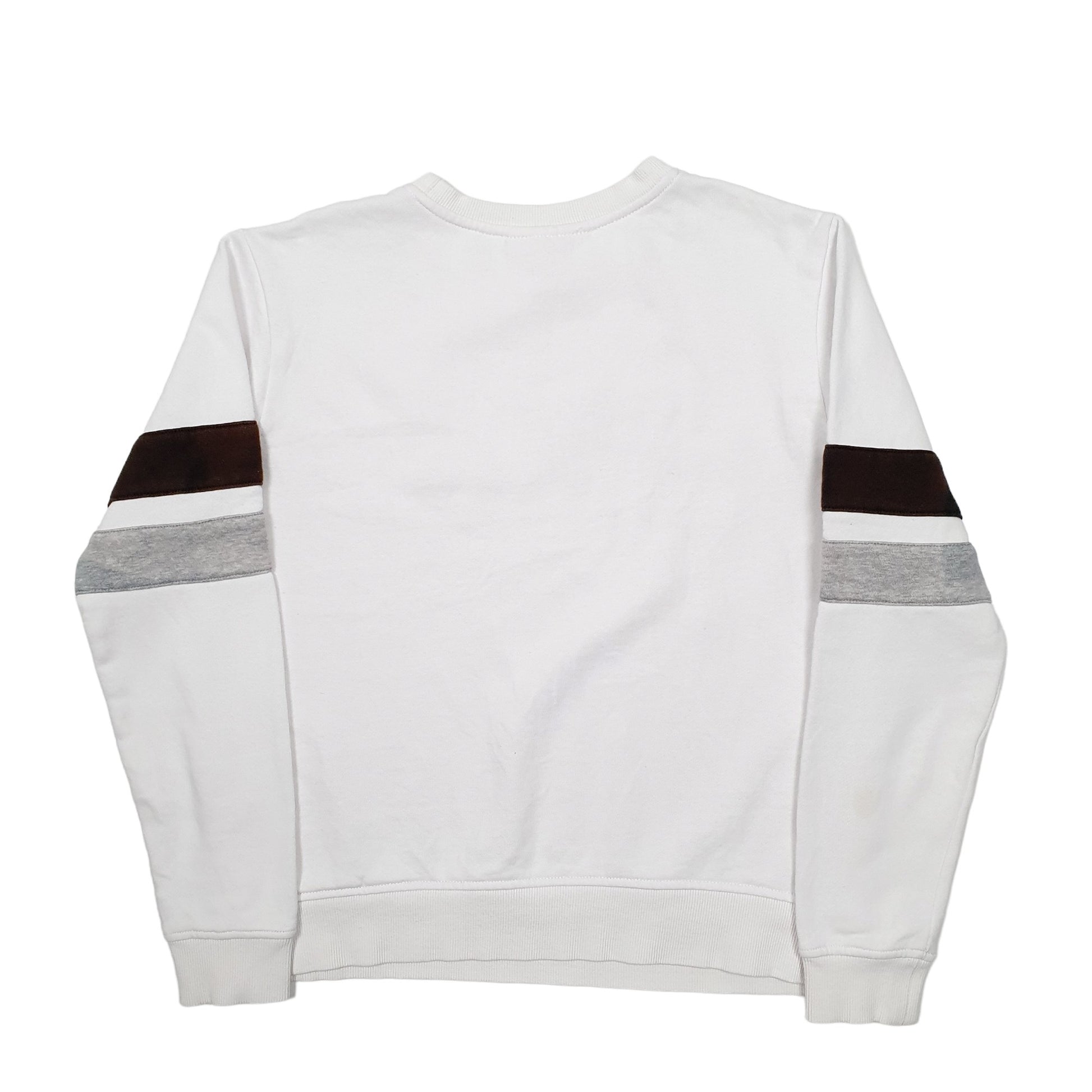 Womens White Fila Spellout Crewneck Jumper