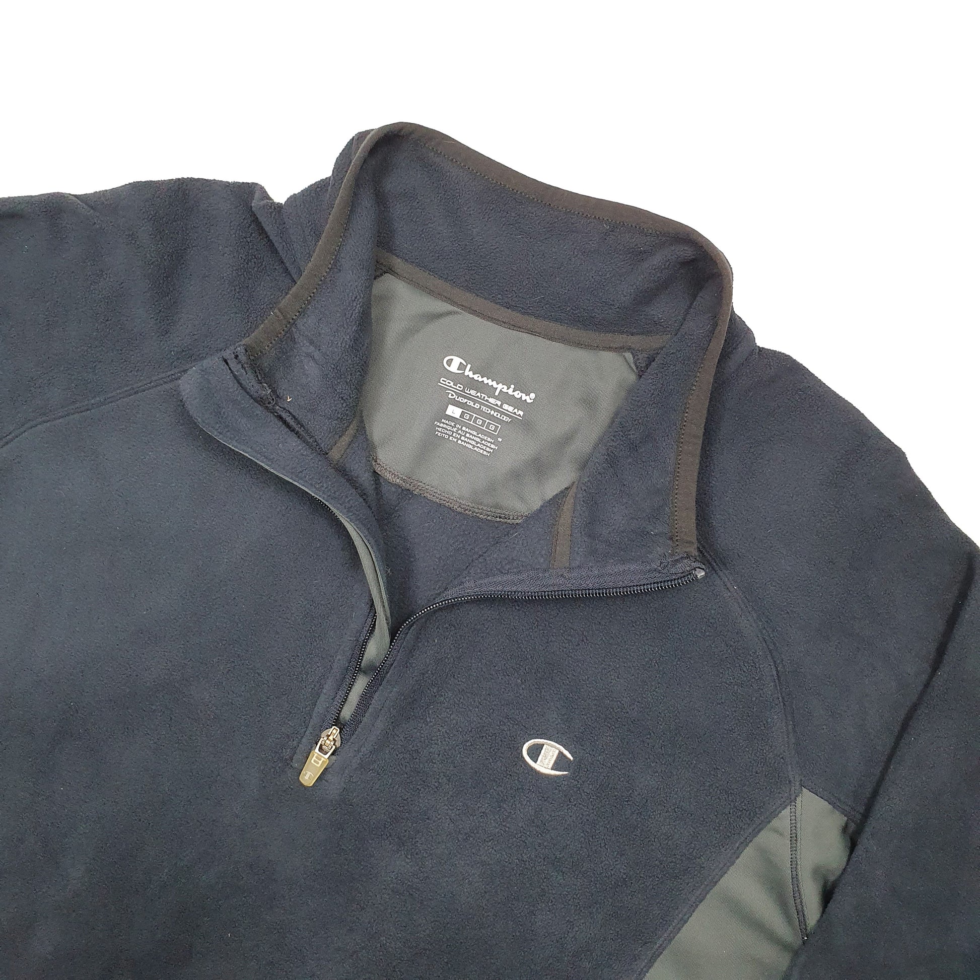 Champion Quarter Zip Fleece L Navy