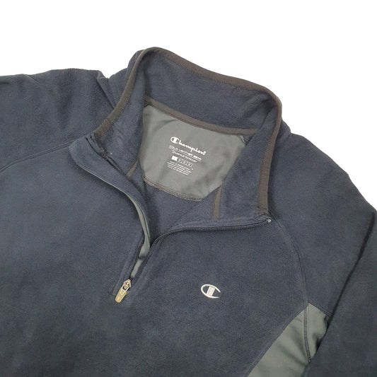 Champion Quarter Zip Fleece L Navy
