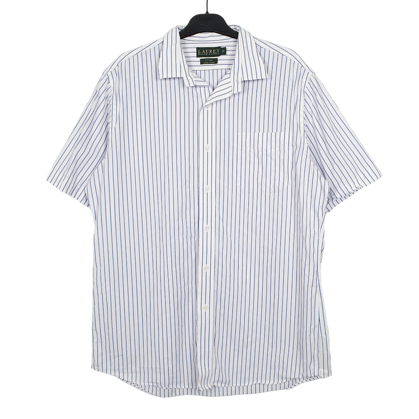 Ralph Lauren Short Sleeve Regular Fit Pinstripe Shirt Blue