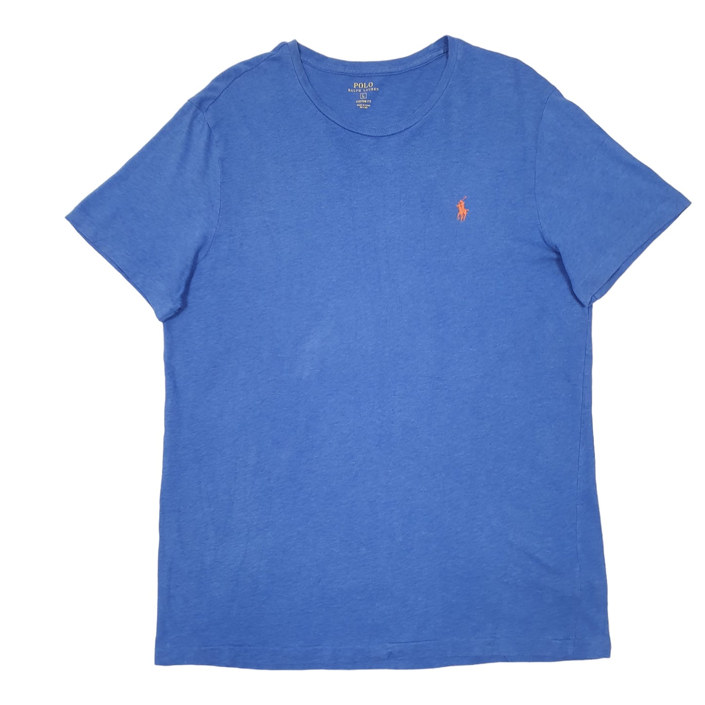 Mens Blue Ralph Lauren Custom Fit Short Sleeve T Shirt