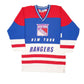 Mens Blue Starter NHL New York Rangers Ice Hockey Jersey Crewneck Jumper