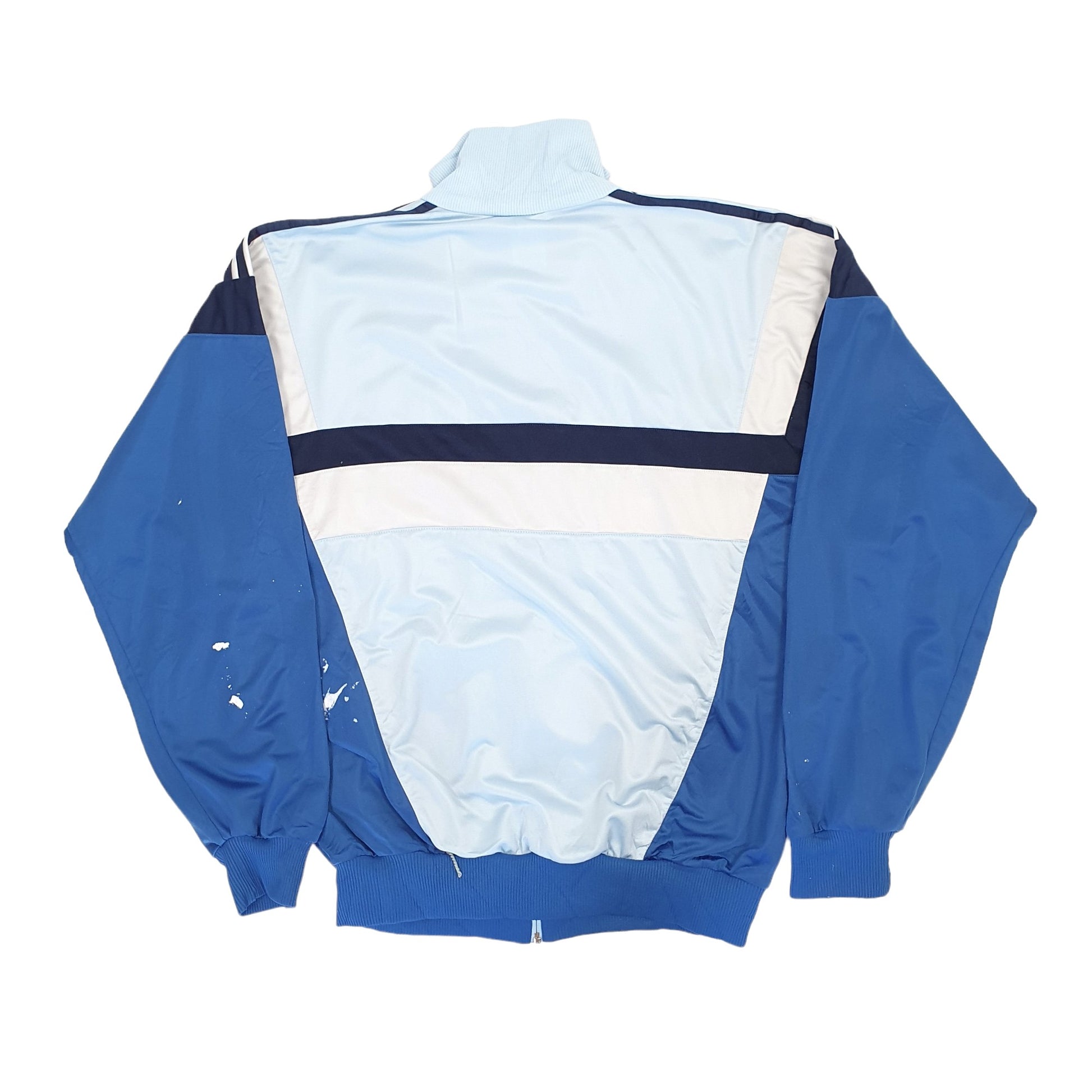 Mens Blue Adidas Track Jacket Softshell 80s style Full Zip Jumper