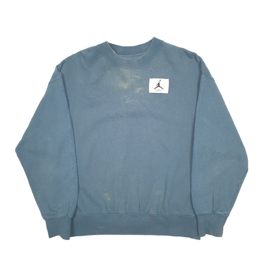 Mens Blue Nike Jordan Nike Jordan Flight Jumpman Crewneck Jumper