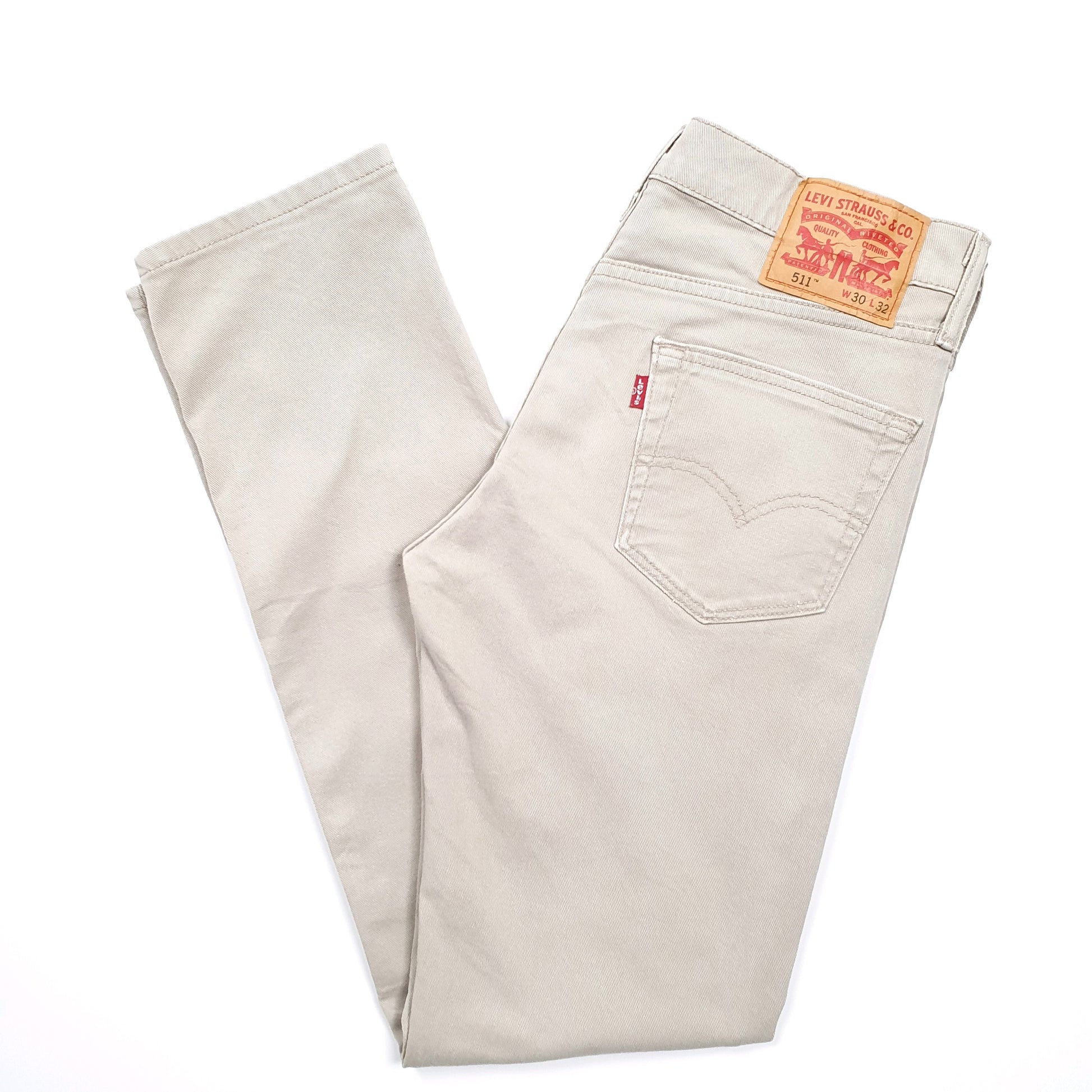 Levis 511 Slim Fit Jeans W30 L31 Beige