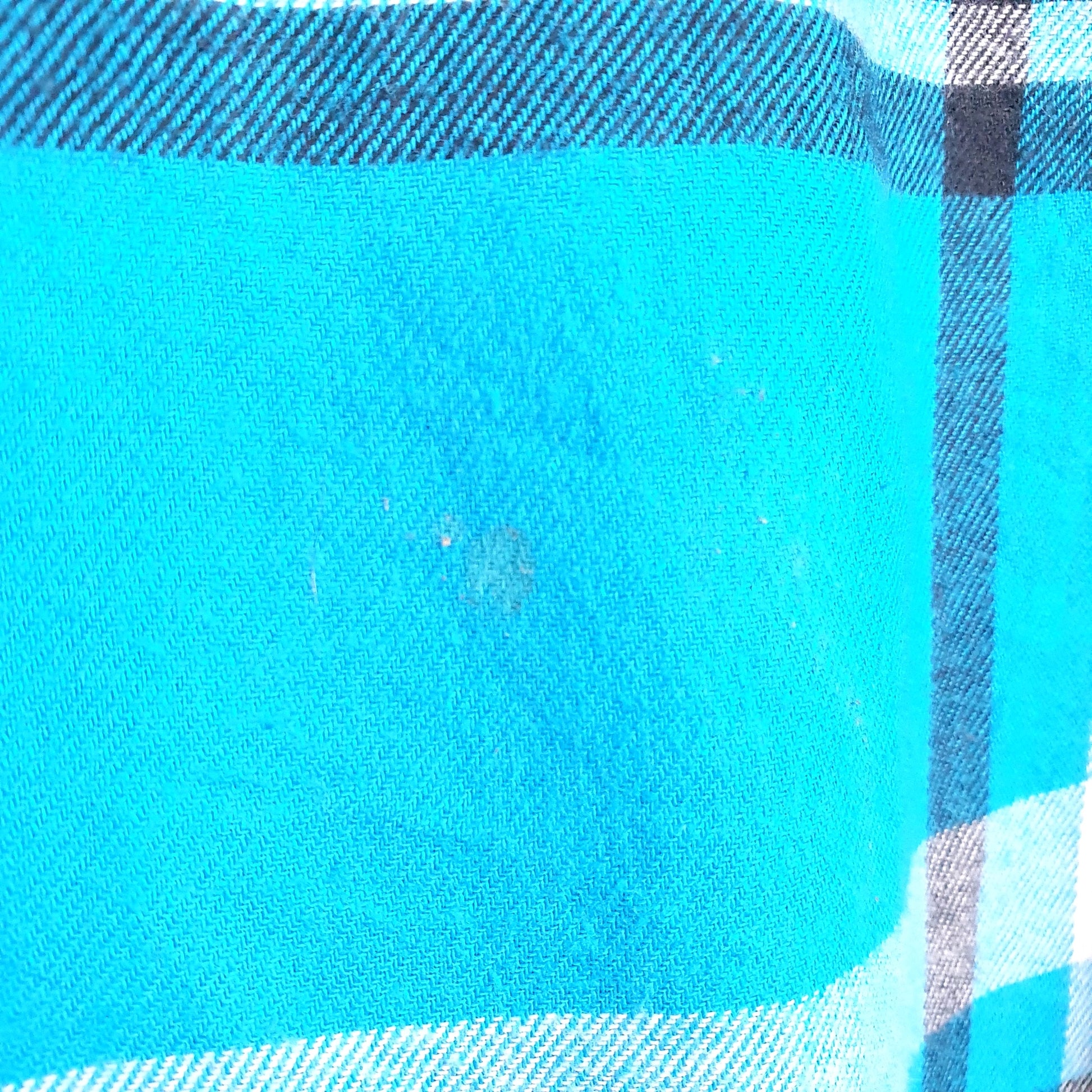 American Eagle Flannel Shacket Overshirt Long Sleeve Regular Fit Check Shirt Blue