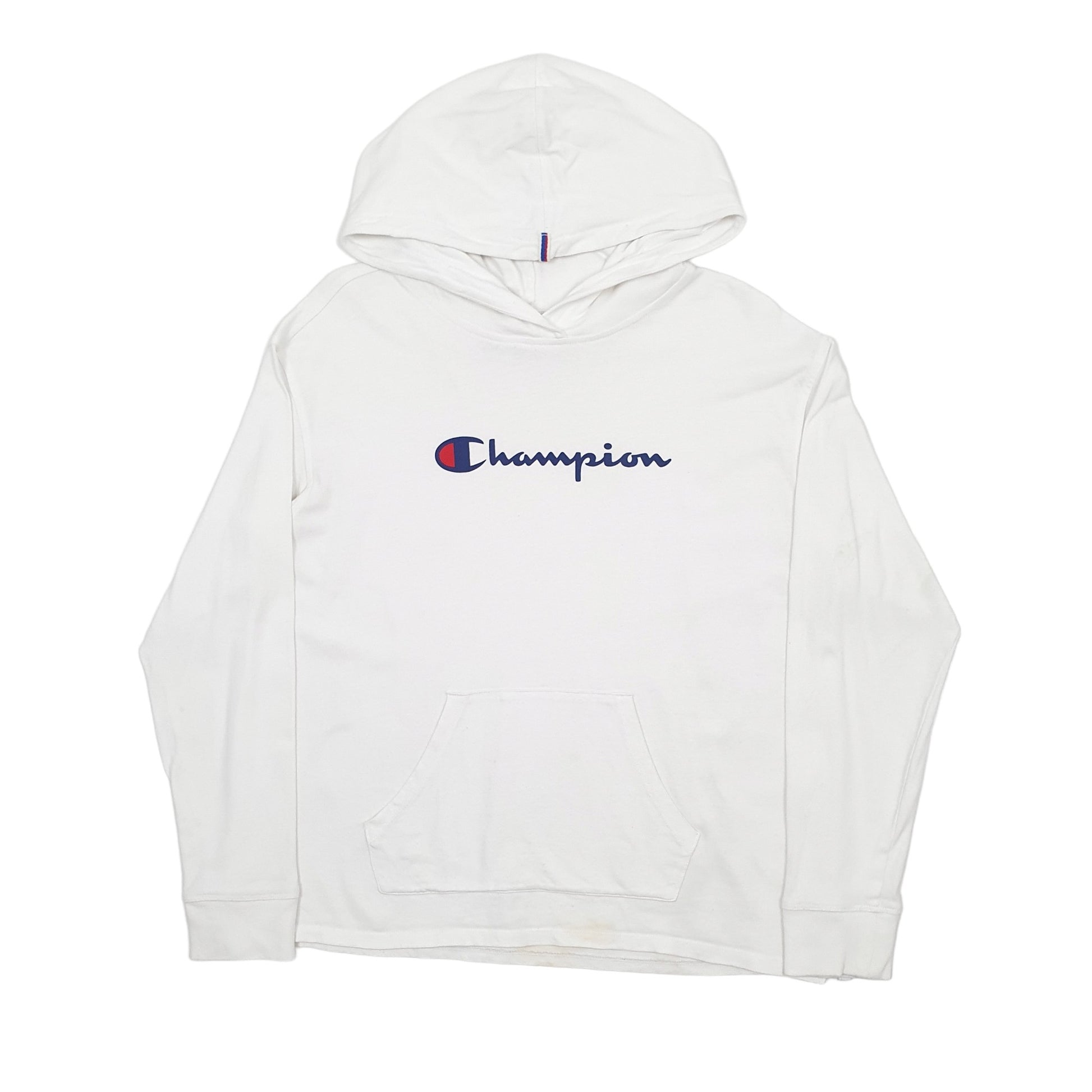 Mens White Champion  Hoodie Jumper