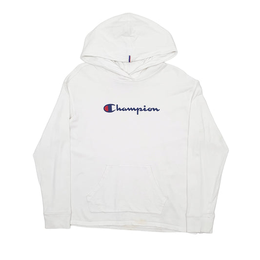 Mens White Champion  Hoodie Jumper