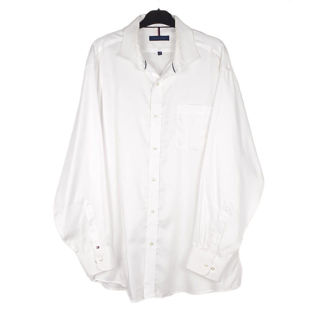 White Tommy Hilfiger Long Sleeve Shirt