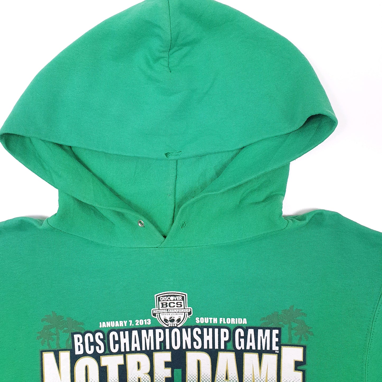 Mens Green Champion USA College Notre Dame Fighting Irish Hoodie Jumper