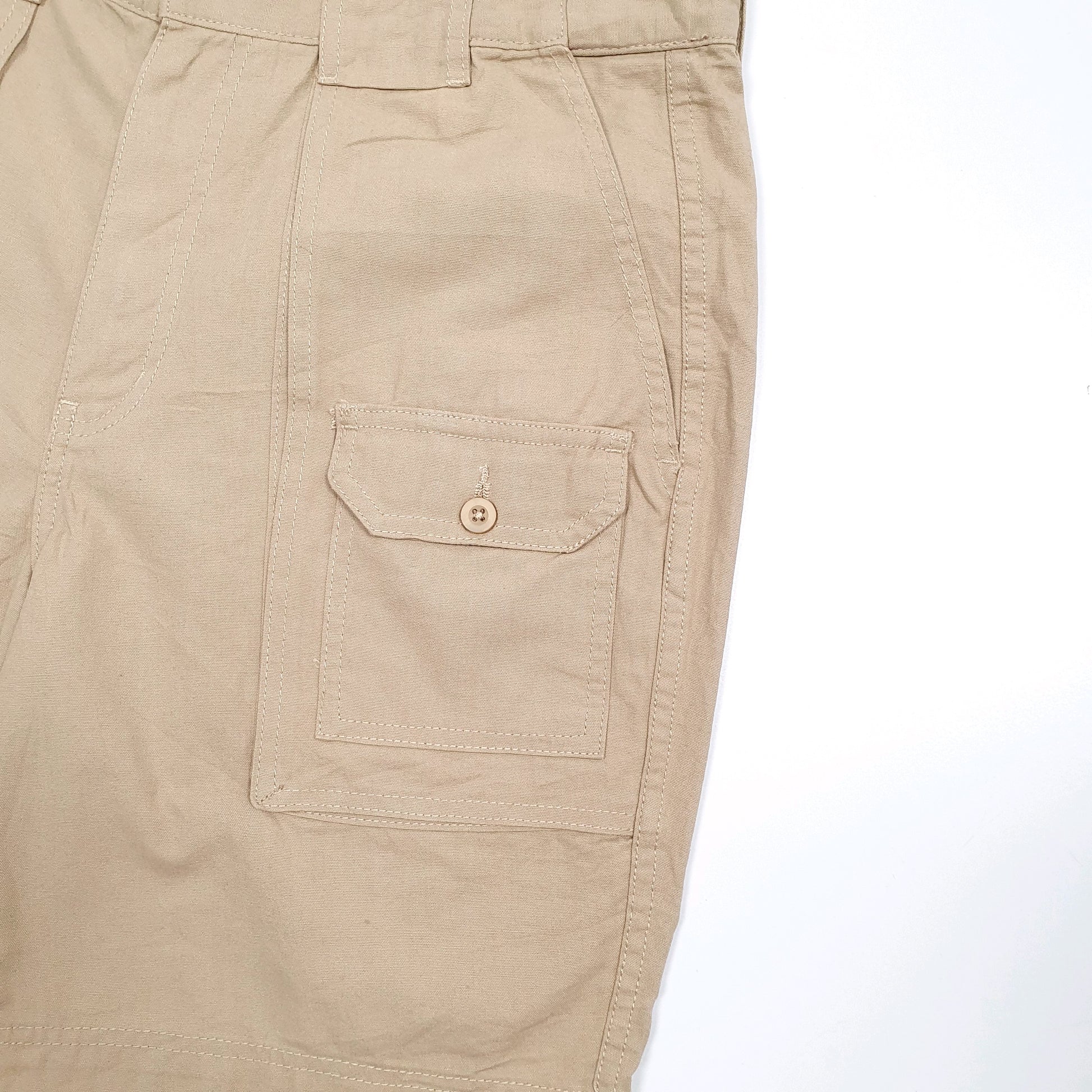 Mens Beige Adjust-a-band  Cargo Shorts