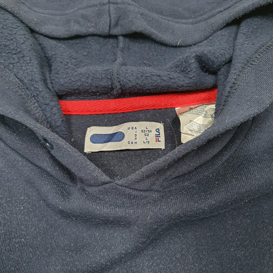 Mens Navy Fila  Hoodie Jumper