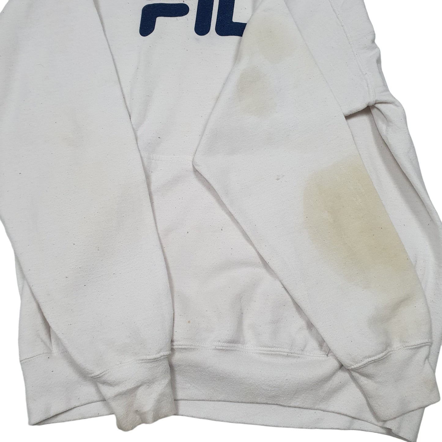 Mens White Fila  Hoodie Jumper