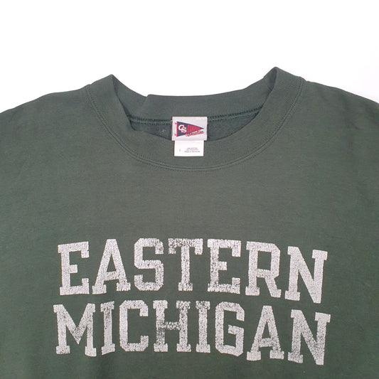 Mens Green Campus Specialties USA College Eastern Michigan Crewneck Jumper