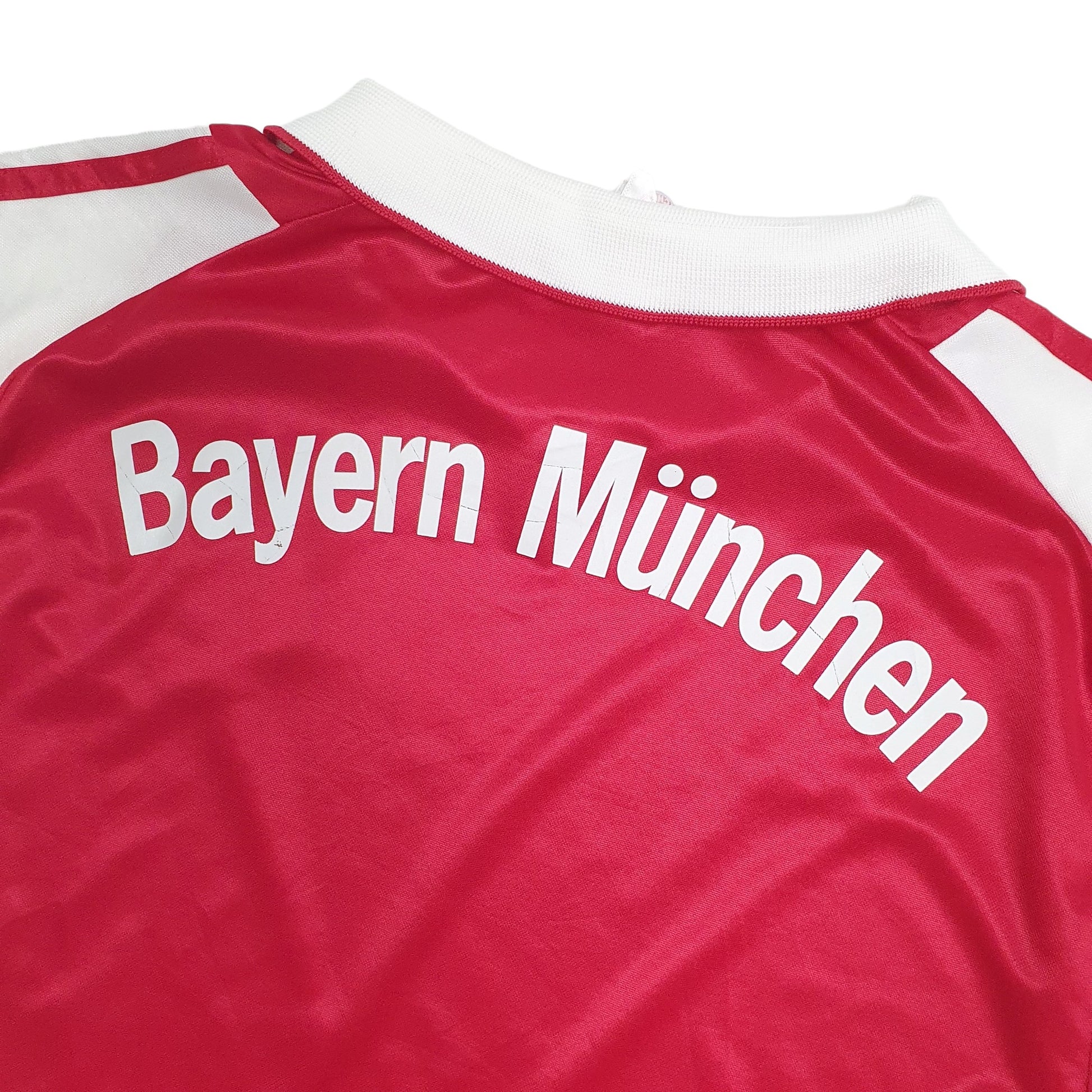 Adidas Vintage Football Bayern Munich 2003 2004 Short Sleeve Polyester T Shirt Red