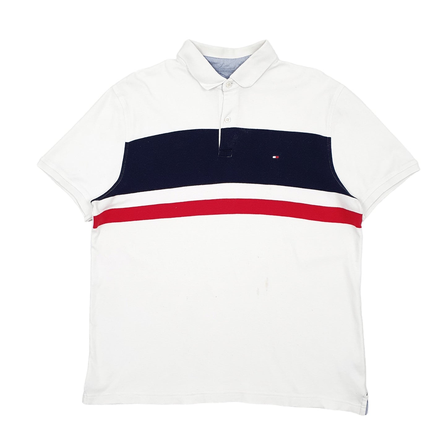 Mens White Tommy Hilfiger  Short Sleeve Polo Shirt