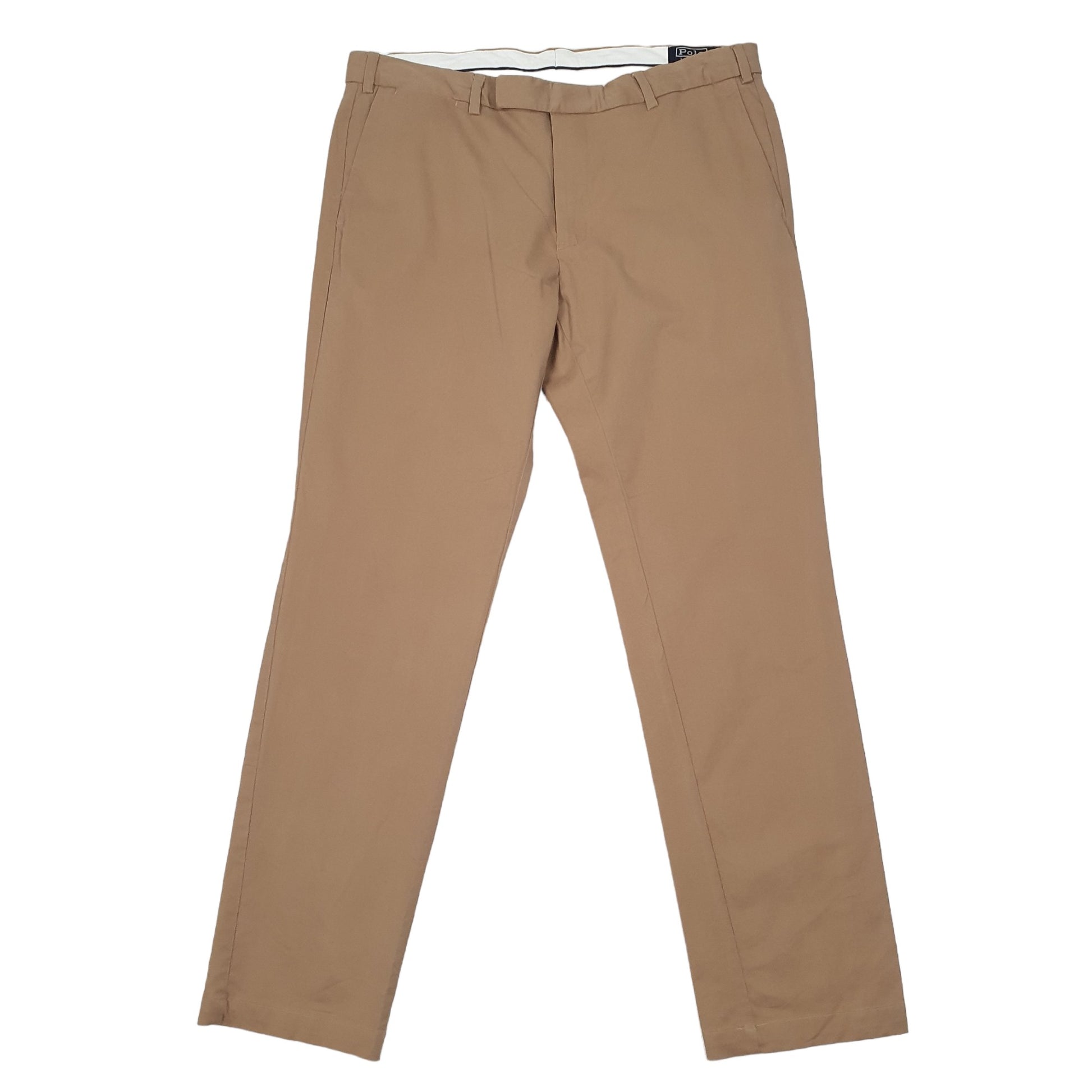Mens Beige Polo Ralph Lauren Stretch Custom Fit Chino Trousers
