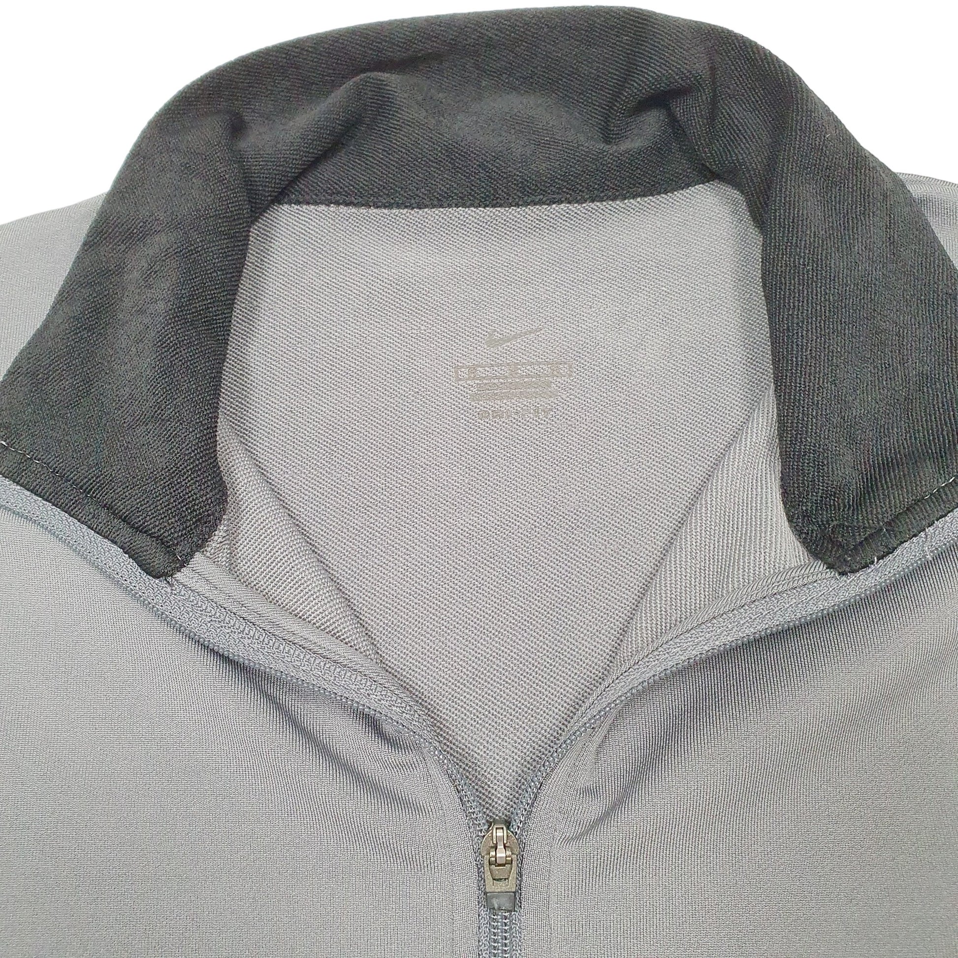 Mens Grey Nike Dri Fit Active Quarter Zip Jumper