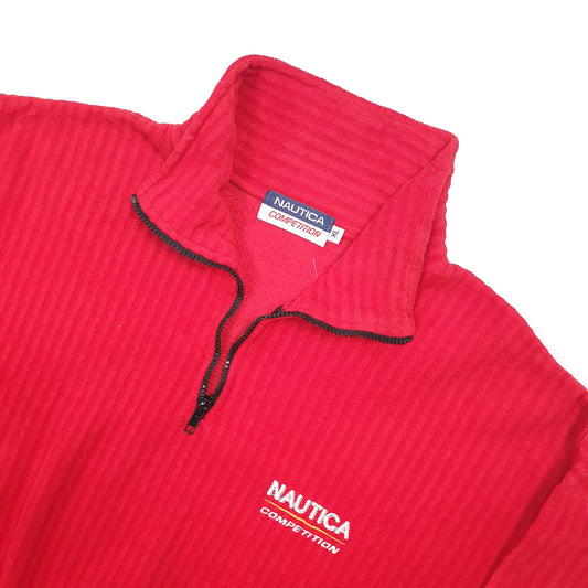 Nautica Competition Quarter Zip Fleece XL Red