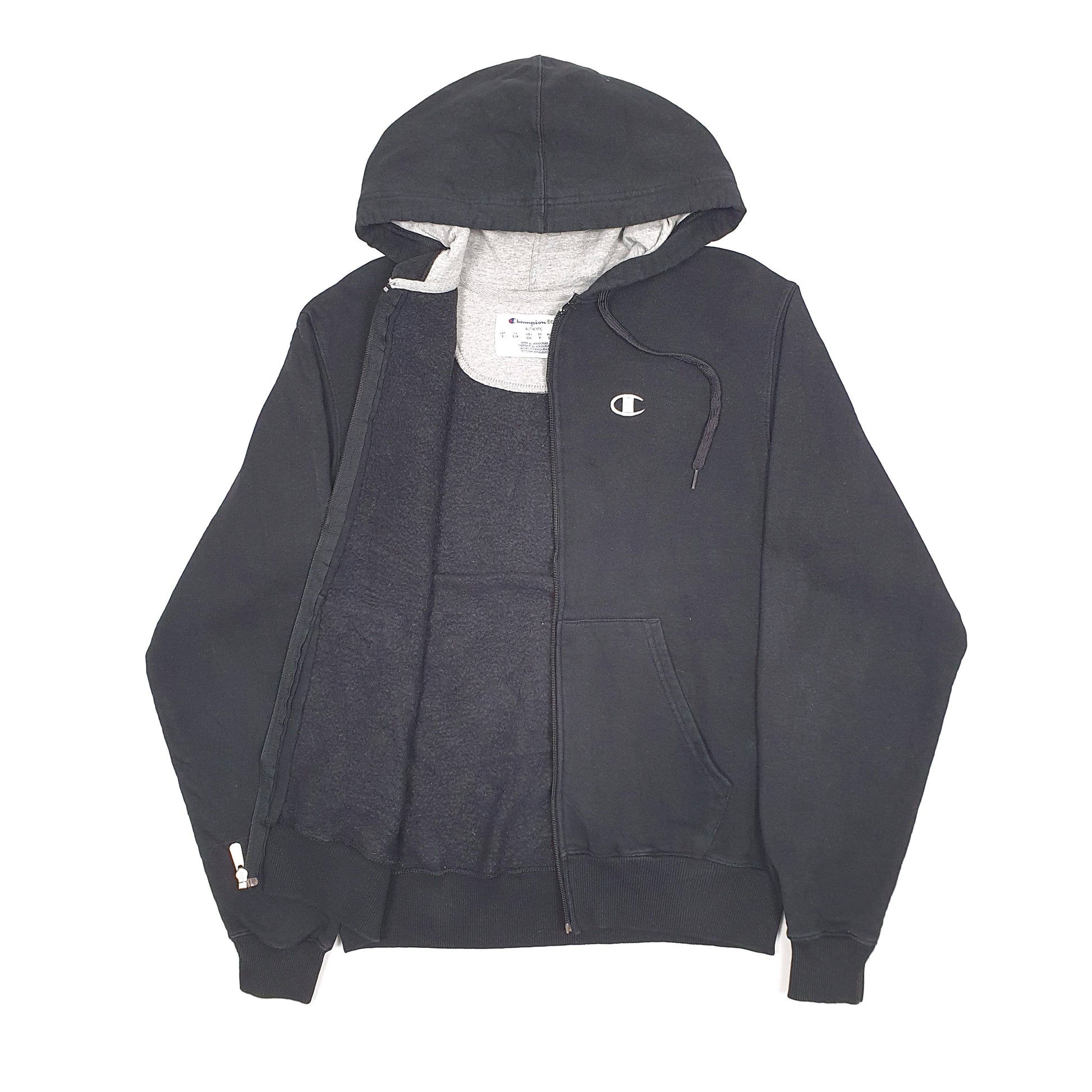 Mens Black Champion  Full Zip Jumper