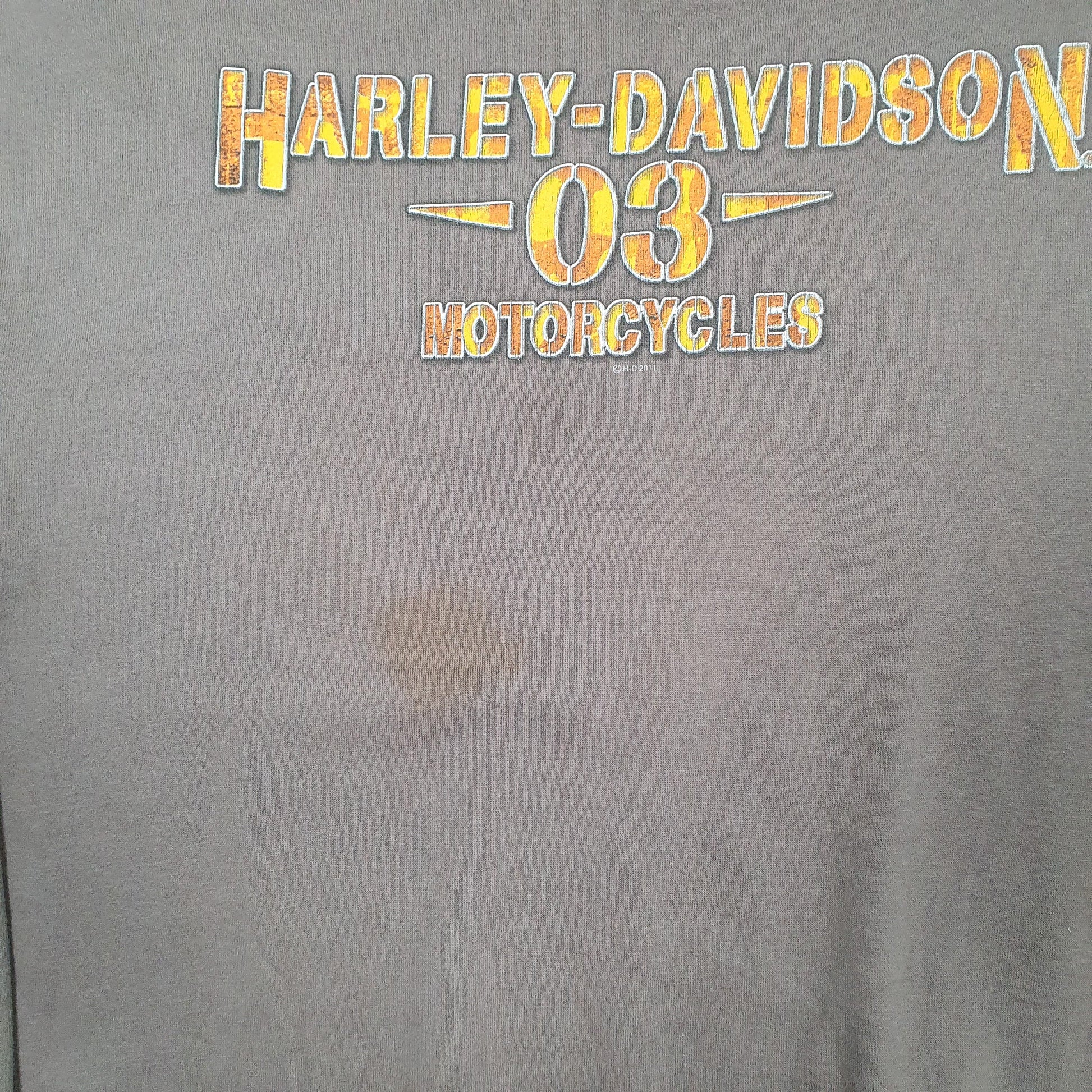 Mens Brown Harley Davidson Motorcycles Indiana Crewneck Jumper