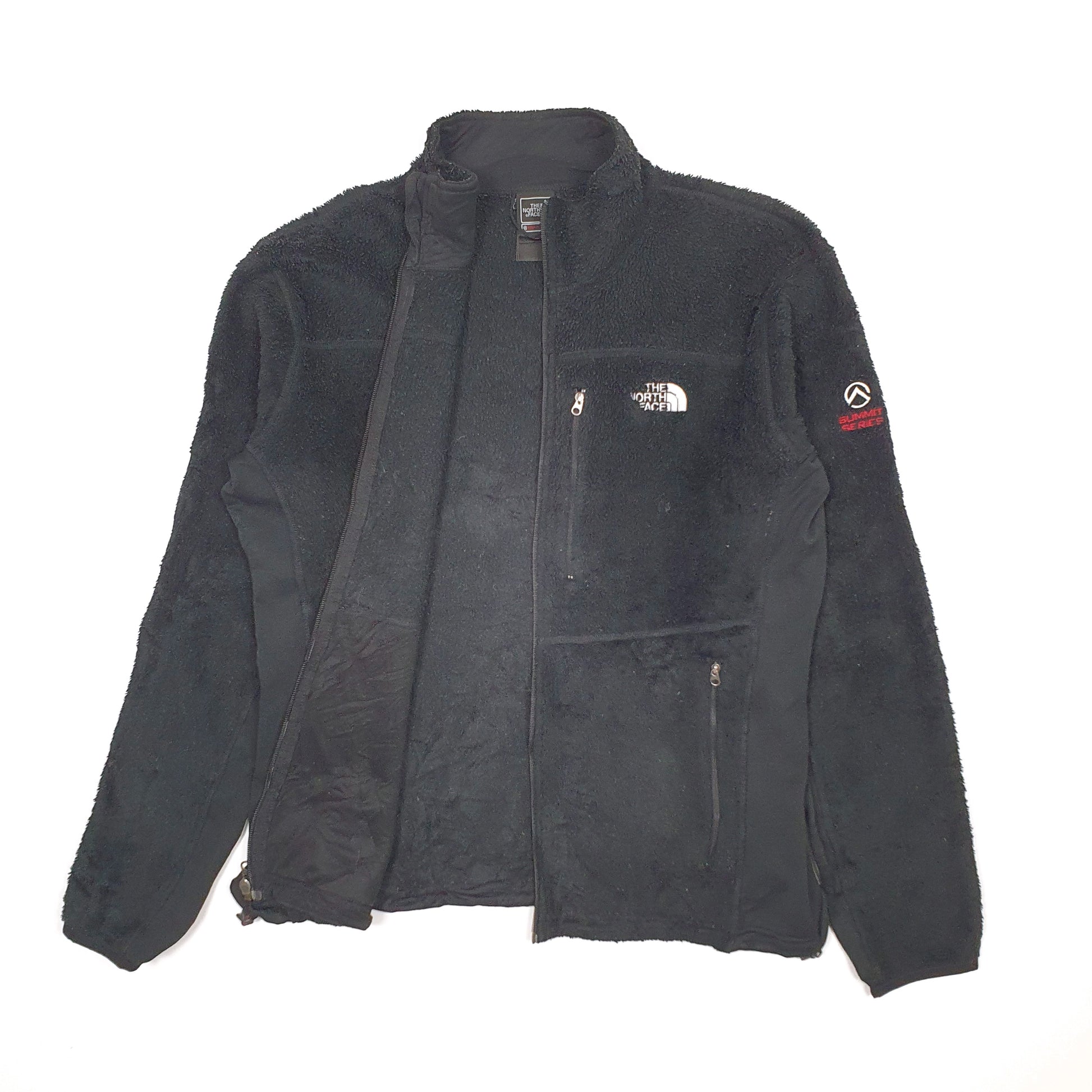 Mens Black The North Face Summit Series Fluffy Full Zip Jumper