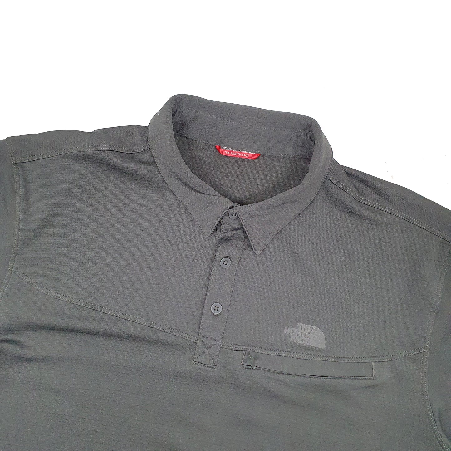 The North Face Short Sleeve Polyester Polo Shirt Grey