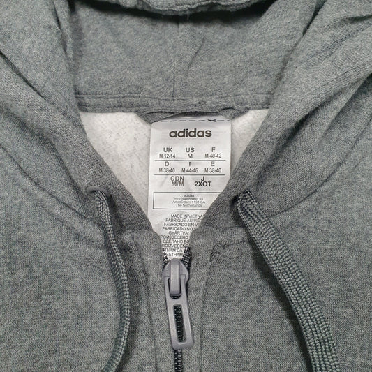 Womens Grey Adidas Hoodie Full Zip Jumper