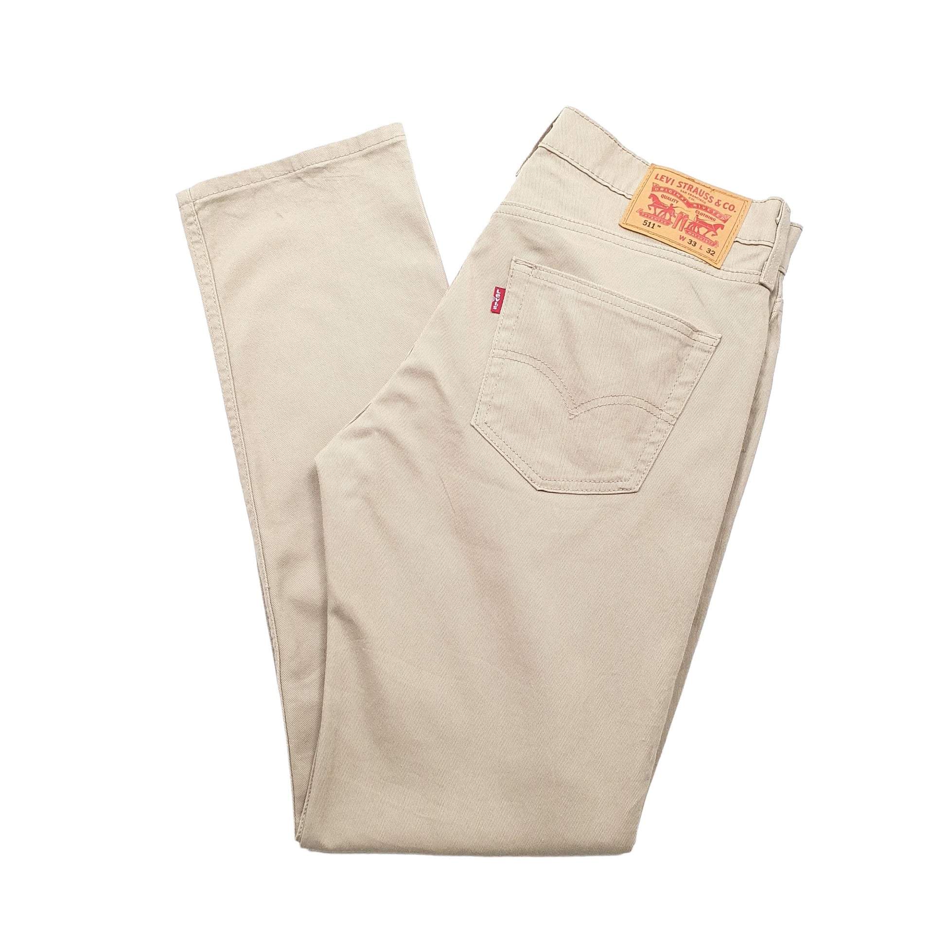 Levis 511 Slim Fit Jeans W33 L32 Beige