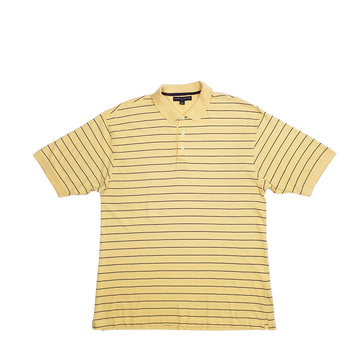 Mens Yellow Tommy Hilfiger  Short Sleeve Polo Shirt