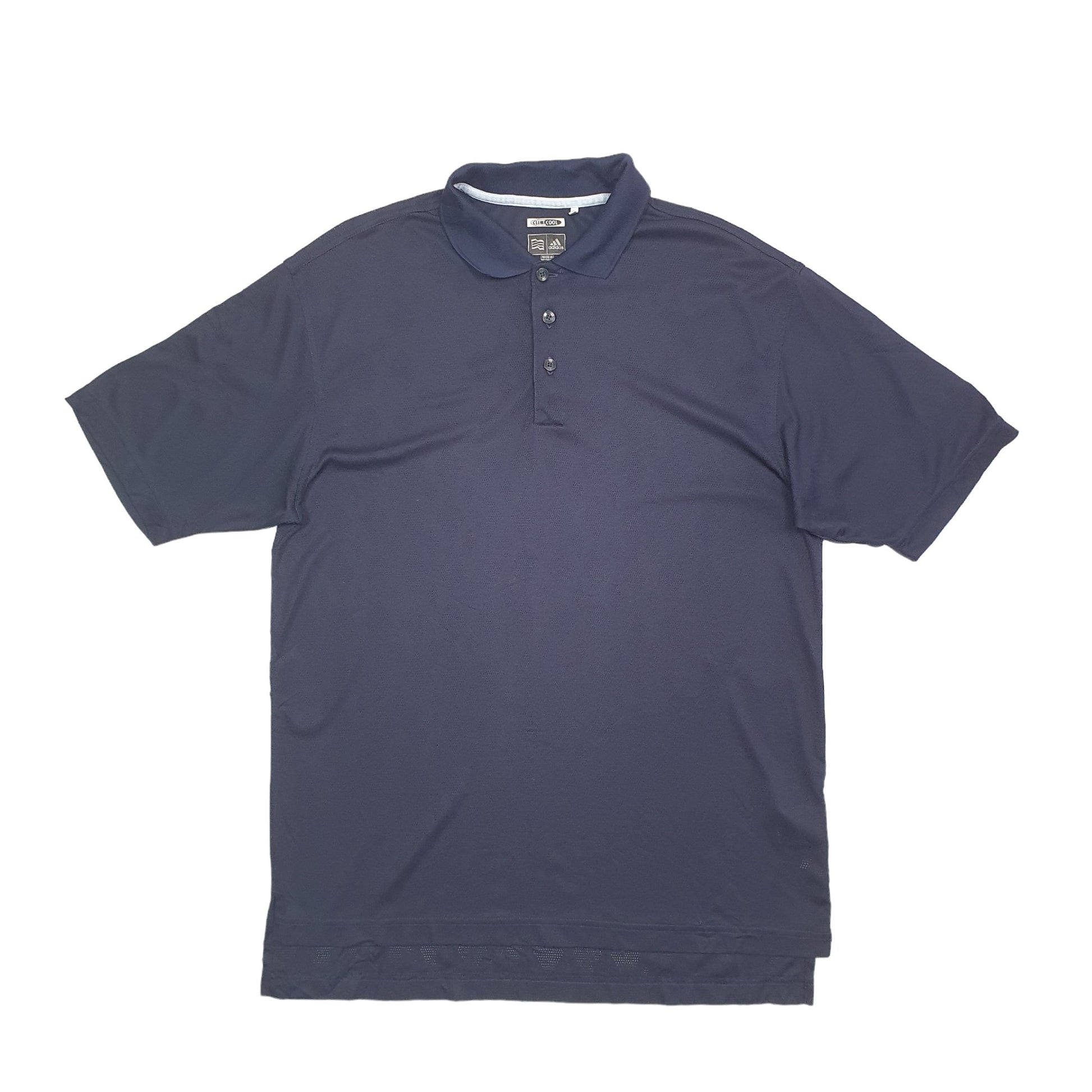 Adidas Golf Climacool Short Sleeve Polyester Polo Shirt Blue