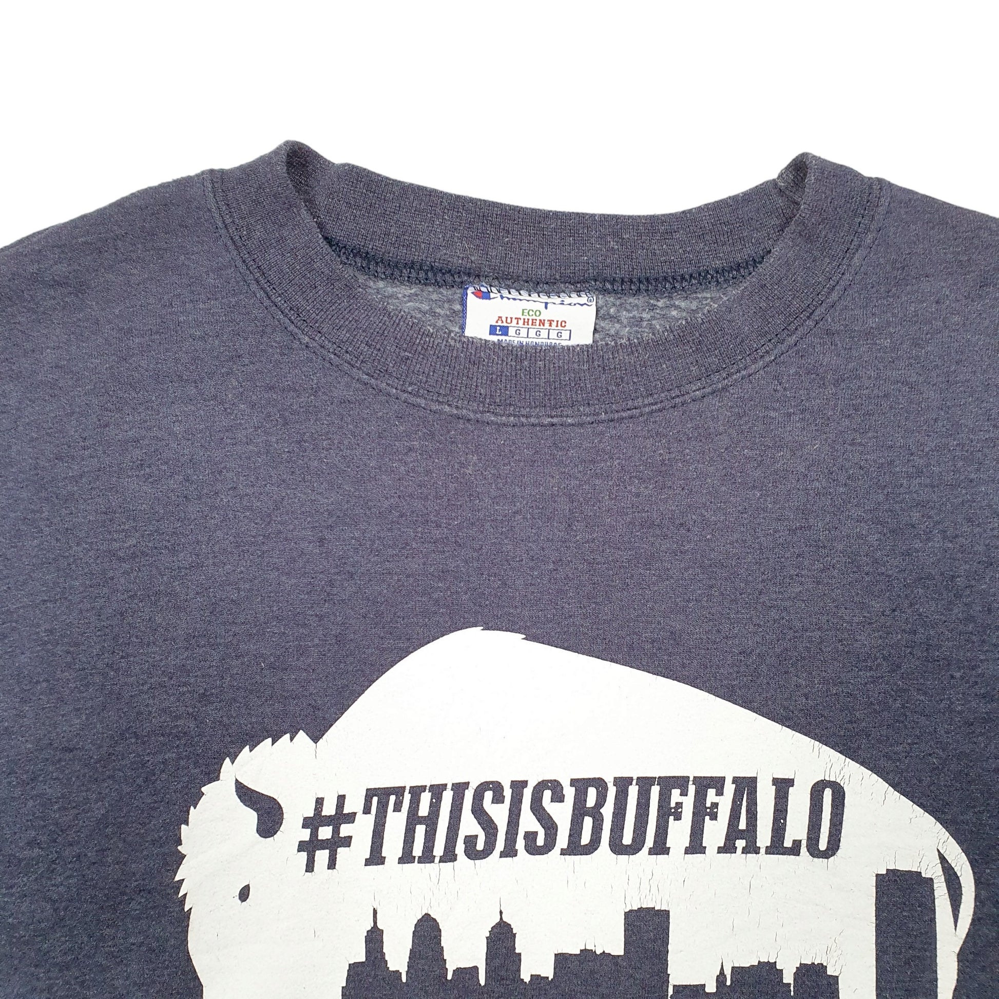 Mens Navy Champion Buffalo New York Crewneck Jumper